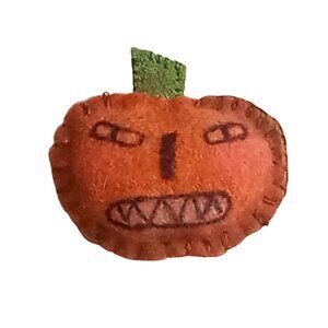 🎯 10 for $10 / Small Handmade Creepy Felt Pumpkin
